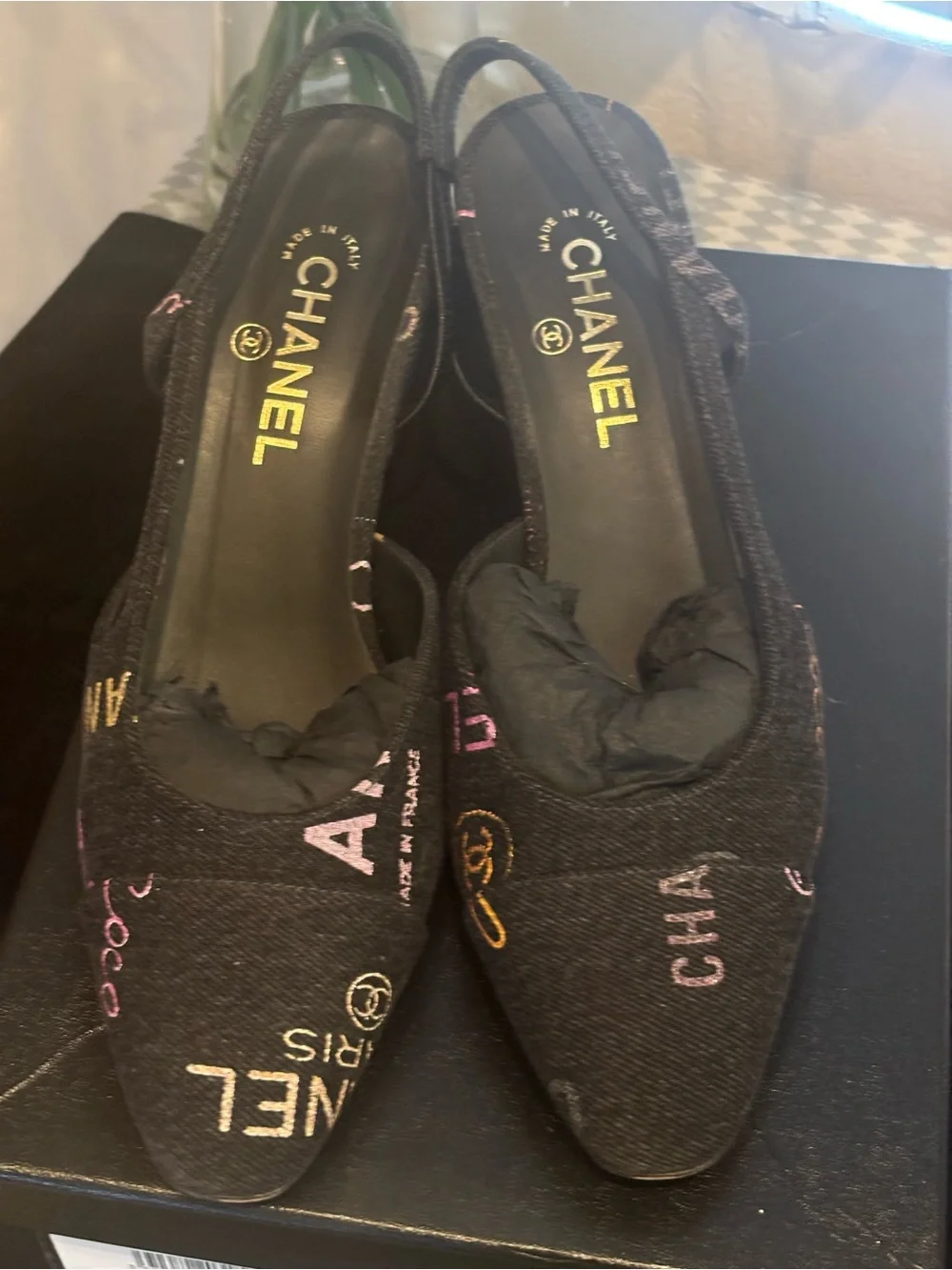 CHANEL slingback heels